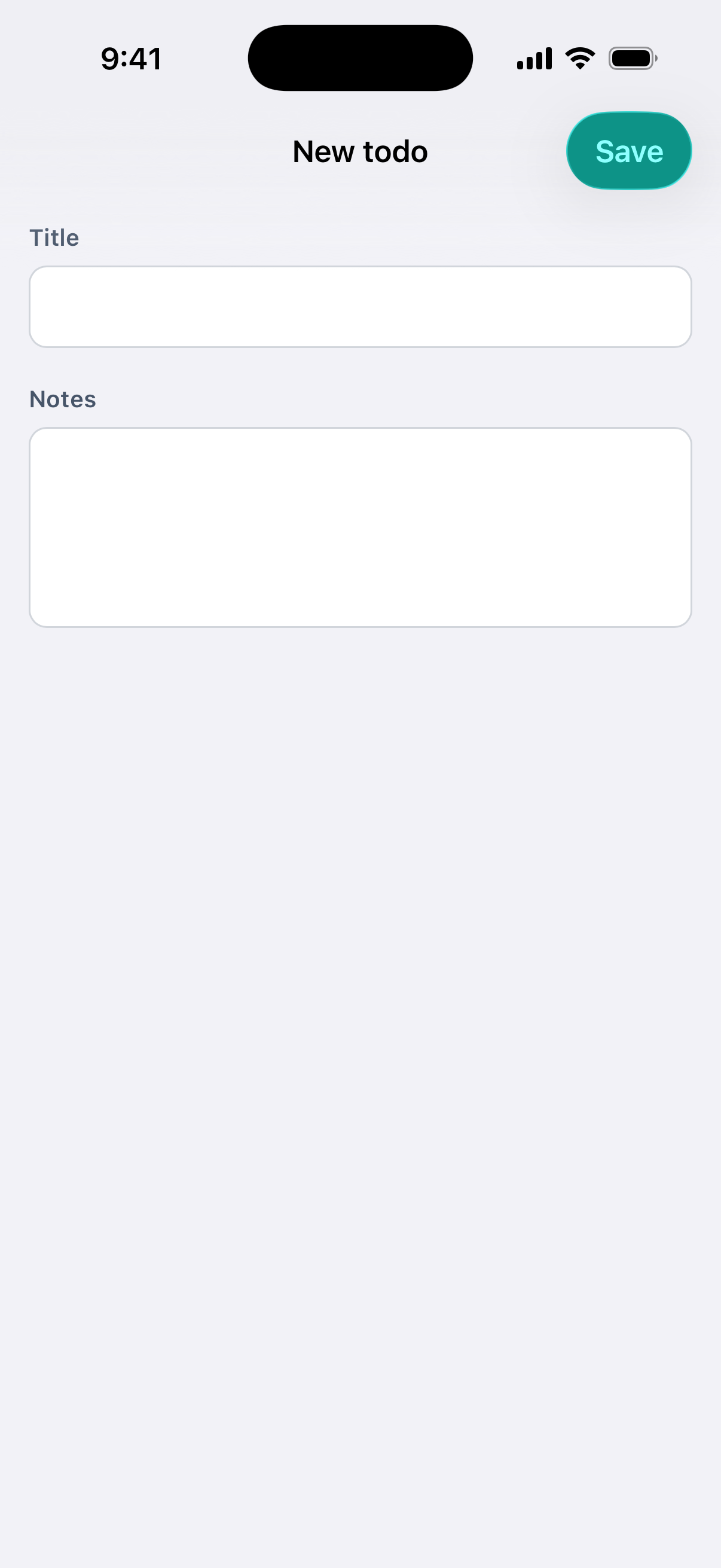 Submit button in navbar on iOS